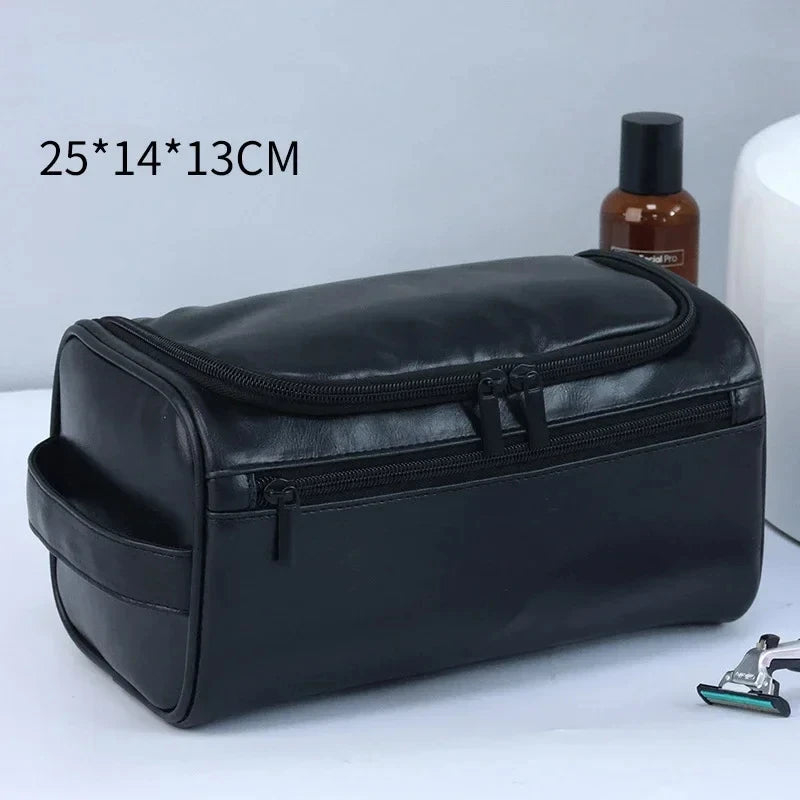 Leather Travel Toiletry Bag for Men