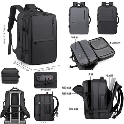 Men’s Vacuum Compression Expandable Travel & Laptop Backpack