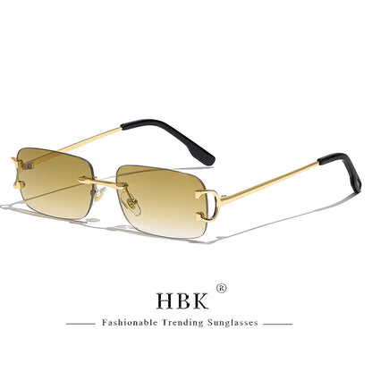 HBK Retro Rimless Square Sunglasses