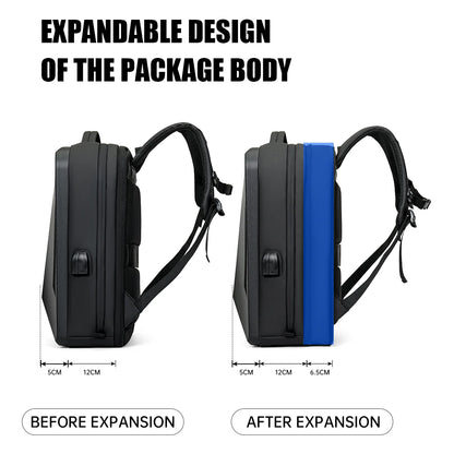 Men’s Expandable Hard-Shell Laptop & Travel Backpack