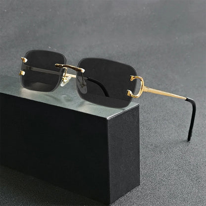 HBK Retro Rimless Square Sunglasses