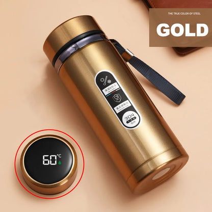 LED Display Stainless Steel Thermos Bottle