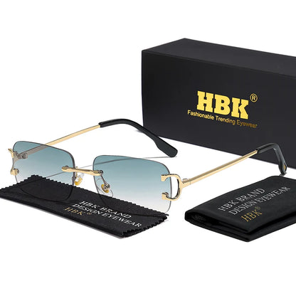 HBK Retro Rimless Square Sunglasses