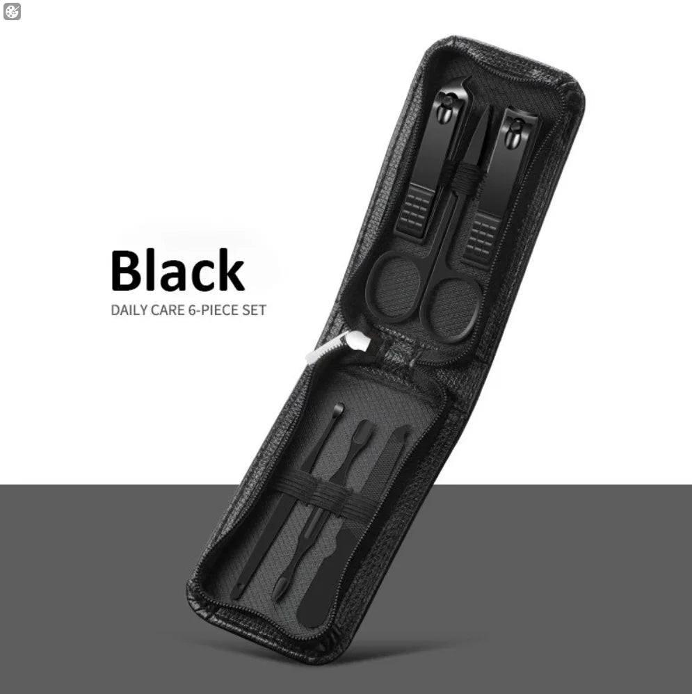 7–18 Piece Stainless Steel Nail Care Kit with Travel Case