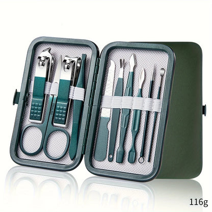 7–18 Piece Stainless Steel Nail Care Kit with Travel Case