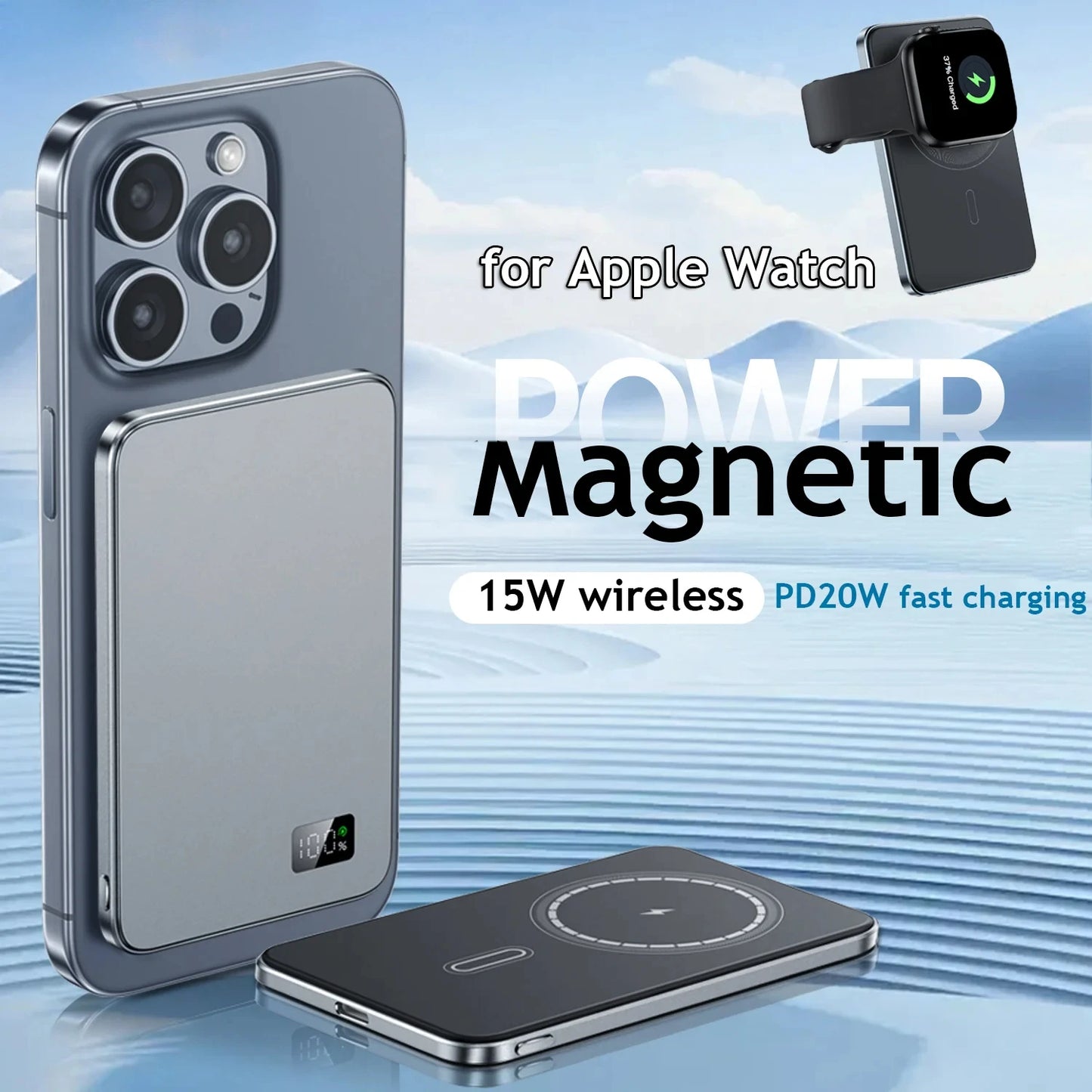 10,000mAh Magnetic Wireless Power Bank