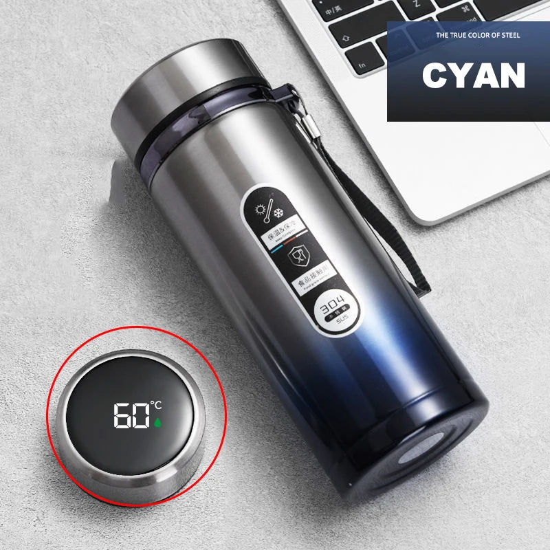 LED Display Stainless Steel Thermos Bottle
