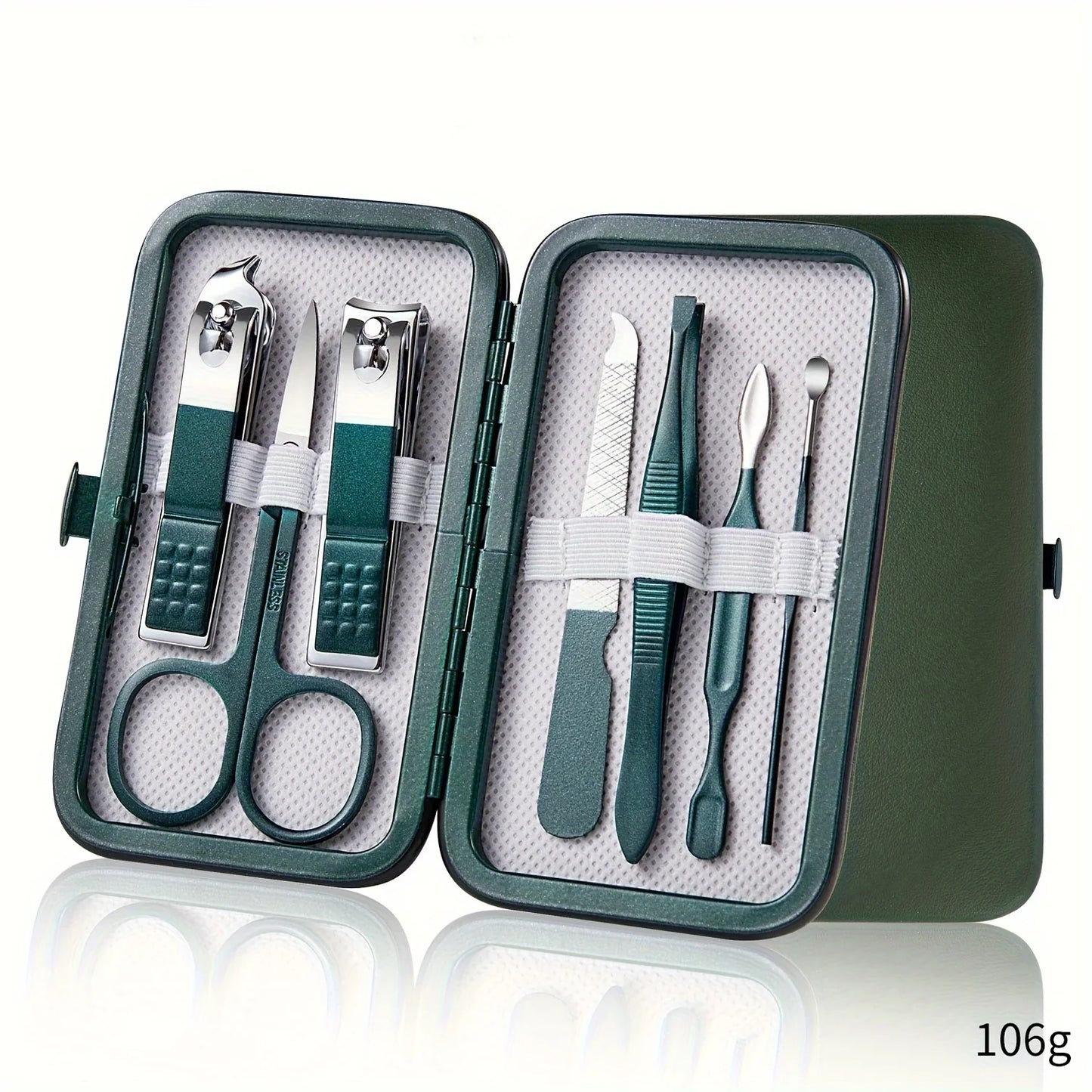 7–18 Piece Stainless Steel Nail Care Kit with Travel Case