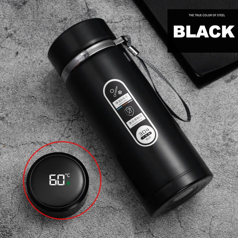 LED Display Stainless Steel Thermos Bottle