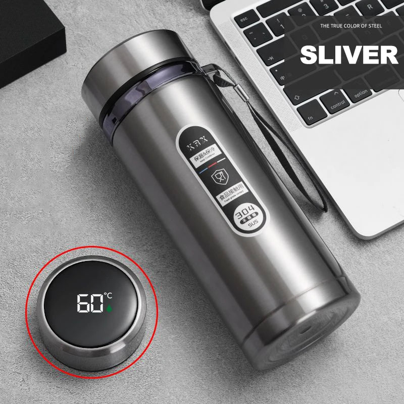 LED Display Stainless Steel Thermos Bottle