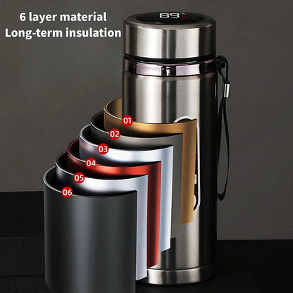 LED Display Stainless Steel Thermos Bottle