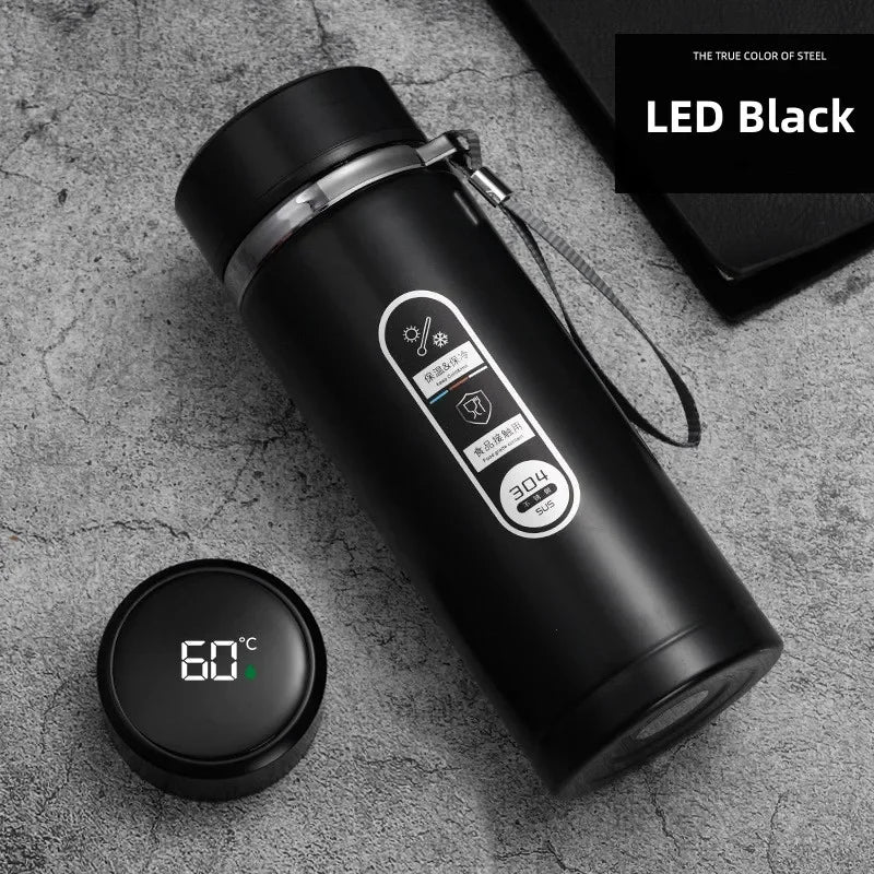 LED Display Stainless Steel Thermos Bottle